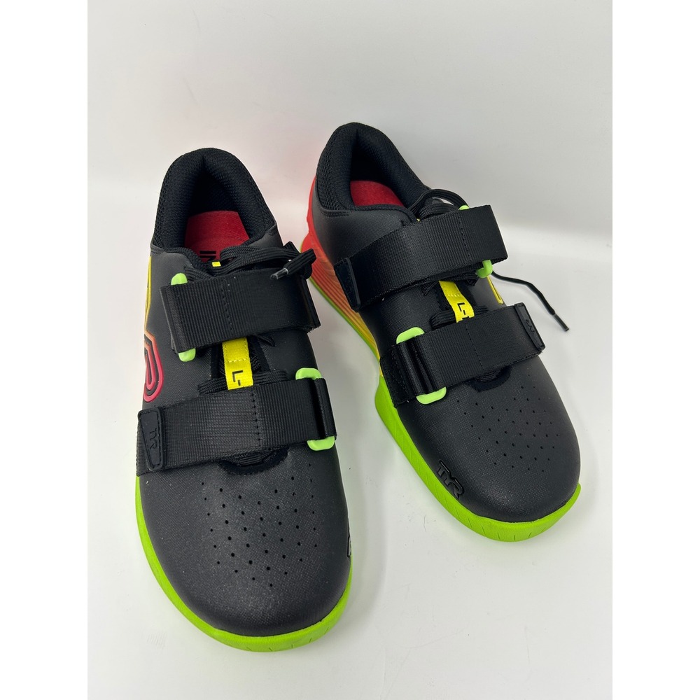 TYR L-1 Lifter Weightlifting Shoes Black Neon Green Red Gradient Mens Womens 8 - Picture 2 of 9